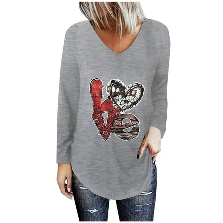 Moxiu Women s Casual Heart Print Sweatshirt Long Sleeve V-Neck Pullover Casual Loose Fit Shirt Tunic Tops Blouse Fashion Cute Comfy Tunic Pullover Sweatshirt Blouse Top
Moxiu Women s Casual Heart Print Sweatshirt Long Sleeve V-Neck Pullover Casual Loose Fit Shirt Tunic Tops Blouse Fashion Cute Comfy Tunic Pullover Sweatshirt Blouse Top