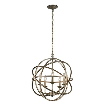 Home Decorators Sarolta Sands 5-Light Antique Silver Orb Chandelier (NEW OPEN BOX)
Home Decorators Sarolta Sands 5-Light Antique Silver Orb Chandelier (NEW OPEN BOX)