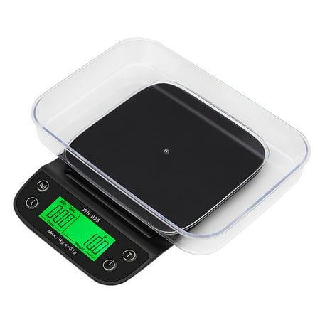 

kitchen scale digital weight grams bowl table linens coffee postage ounces soap making small loss supplies baking sodium hydroxide mail package Black