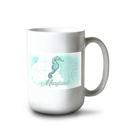 15 fl oz Ceramic Mug Maryland Seahorse Teal Coastal Icon Dishwasher & Microwave Safe
15 fl oz Ceramic Mug Maryland Seahorse Teal Coastal Icon Dishwasher & Microwave Safe