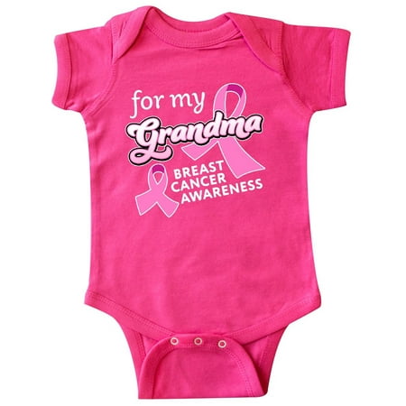 Inktastic For My Grandma-Breast Cancer Awareness Gift Baby Boy or Baby Girl Bodysuit