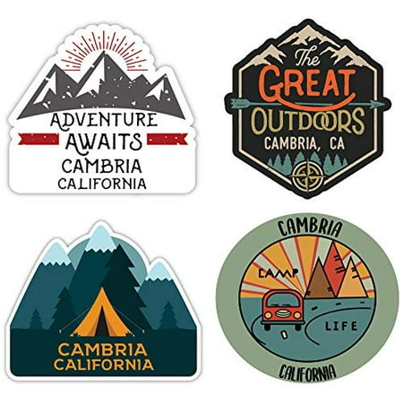 Cambria California Souvenir 4-Inch Each Magnet 4-Pack