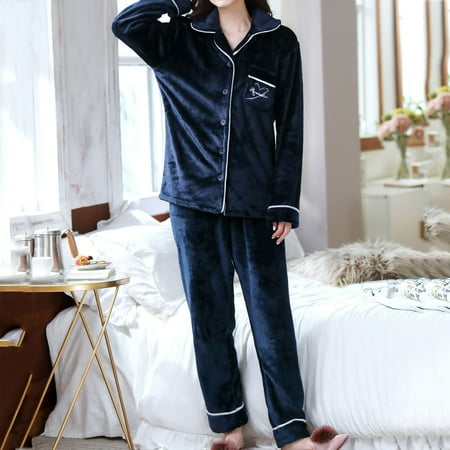 Wyongtao Cozy Ladies Fashion Flannel Solid Print Pocket Long Sleeve+ Long Pants Pajama Suit
Wyongtao Cozy Ladies Fashion Flannel Solid Print Pocket Long Sleeve+ Long Pants Pajama Suit