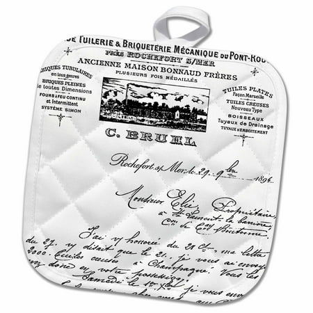 3dRose French Script black and white typography vintage - Pot Holder 8 by 8-inch
3dRose French Script black and white typography vintage - Pot Holder 8 by 8-inch