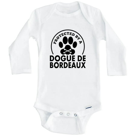 Protected By A Dogue de Bordeaux Funny One Piece Baby Bodysuit (Long Sleeve) 3-6 Months White
Protected By A Dogue de Bordeaux Funny One Piece Baby Bodysuit (Long Sleeve) 3-6 Months White