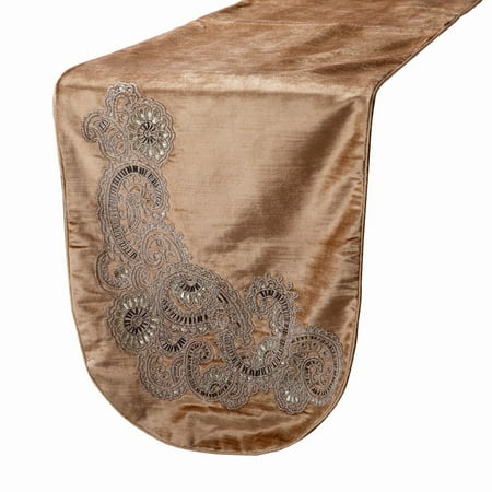 Velvet Table Runner Gold Luxury Fabric with Bead Embroidery Gold Velvet 16 x 90 inch long Wedding Decor Table Linen Modern Table Runner - Paisley Swirl
Velvet Table Runner Gold Luxury Fabric with Bead Embroidery Gold Velvet 16 x 90 inch long Wedding Decor Table Linen Modern Table Runner - Paisley Swirl