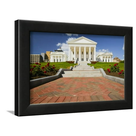 The 2007 restored Virginia State Capitol, designed by Thomas Jefferson who was inspired by Greek... Framed Print Wall Art