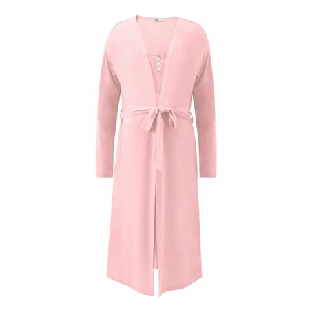 Valcatch Women s Nightdress and Robe Set Maternity Button Down Nursing Dress Long-sleeve Robe
Valcatch Women s Nightdress and Robe Set Maternity Button Down Nursing Dress Long-sleeve Robe