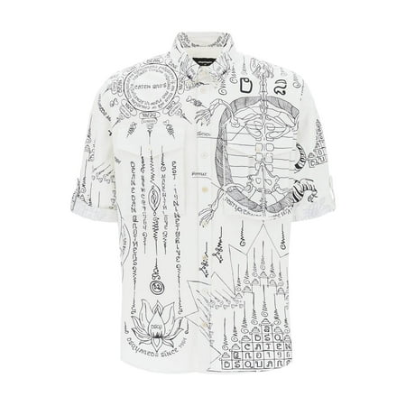 Dsquared2 Short-Sleeved Shirt With All-Over Print Men