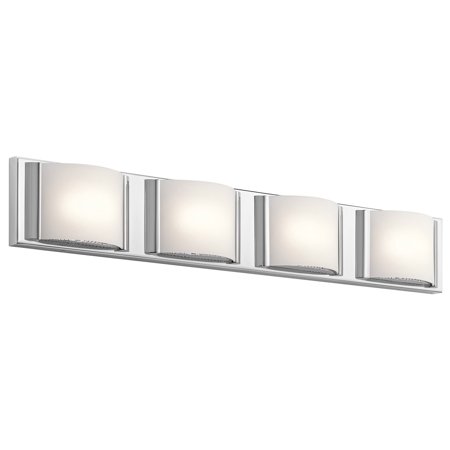 Wall Sconces 4 Light With Chrome Finish Steel Material Intergrated Bulb 30 inch