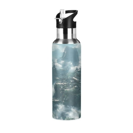 Water Bottles 34oz Straw Lid Wide Mouth Stainless Steel for School Sport Travel Chinese-style Temple on High Mountains
Water Bottles 34oz Straw Lid Wide Mouth Stainless Steel for School Sport Travel Chinese-style Temple on High Mountains