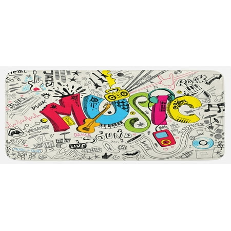Music Kitchen Mat Pop Art Featured Doodle Style Musical Background Instruments Sound Art Illustration Plush Decorative Kitchen Mat with Non Slip Backing 47 X 19 Multicolor by Ambesonne
Music Kitchen Mat Pop Art Featured Doodle Style Musical Background Instruments Sound Art Illustration Plush Decorative Kitchen Mat with Non Slip Backing 47 X 19 Multicolor by Ambesonne
