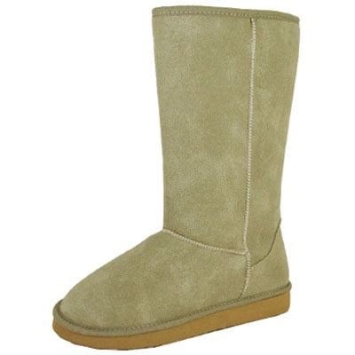 Qupid Women s Oakley-144 Boots Beige Distressed PU 6.5