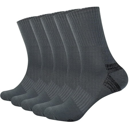 SERISIMPLE Bamboo Women Crew Cushion Moisture Wicking Soft Athletic Socks 5 Pairs (Grey Large)
SERISIMPLE Bamboo Women Crew Cushion Moisture Wicking Soft Athletic Socks 5 Pairs (Grey Large)