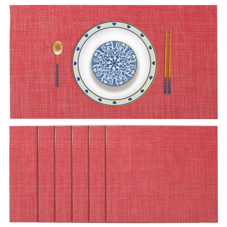 CHOMOEN 6Pcs Braided PVC Placemat Stain Heat Resistant Anti-Skid Washable Table Mat Pad
CHOMOEN 6Pcs Braided PVC Placemat Stain Heat Resistant Anti-Skid Washable Table Mat Pad