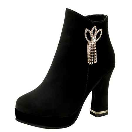 Qufokar Womens Knee High Boots Wide Calf Heeled Boots for Women Women Ankle Boots Autumn And Winter Fashion Rhinestone Round Toe Waterproof Platform With Thick Square Heel Comfortable High Heels
Qufokar Womens Knee High Boots Wide Calf Heeled Boots for Women Women Ankle Boots Autumn And Winter Fashion Rhinestone Round Toe Waterproof Platform With Thick Square Heel Comfortable High Heels