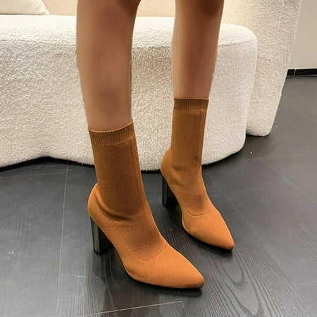 christmas women ankle boots autumn and winter stretch knit solid color fashion comfortable simple pointed toe square heel
christmas women ankle boots autumn and winter stretch knit solid color fashion comfortable simple pointed toe square heel