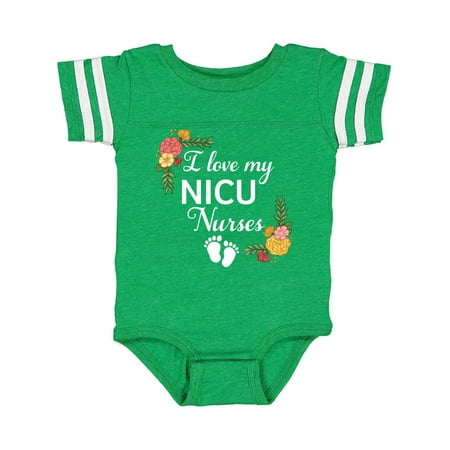 Inktastic I Love My NICU Nurses with Baby Footprints and Flowers Gift Baby Boy or Baby Girl Bodysuit
Inktastic I Love My NICU Nurses with Baby Footprints and Flowers Gift Baby Boy or Baby Girl Bodysuit
