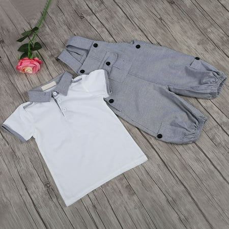 Baby Clothes Set Baby Boy Clothes Set 2 Pcs/Set Baby Boy Gentleman Style Short Sleeve Shirt Suspender Trousers Set 90
Baby Clothes Set Baby Boy Clothes Set 2 Pcs/Set Baby Boy Gentleman Style Short Sleeve Shirt Suspender Trousers Set 90