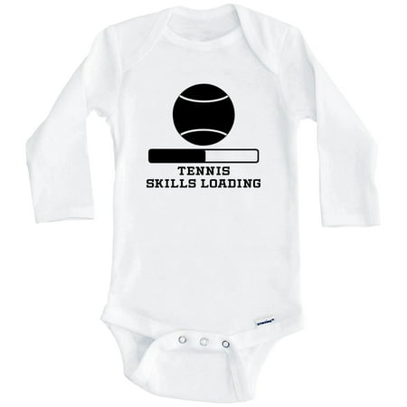 Tennis Skills Loading Funny Sports Humor One Piece Baby Bodysuit (Long Sleeve) 6-9 Months White
Tennis Skills Loading Funny Sports Humor One Piece Baby Bodysuit (Long Sleeve) 6-9 Months White