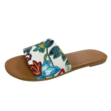Youmylove Women Slide Slippers Summer Fashion Round Toe Ethnic Embroidery Printed Flat Casual Slippers Comfort Cozy Leisure Daily Walking
Youmylove Women Slide Slippers Summer Fashion Round Toe Ethnic Embroidery Printed Flat Casual Slippers Comfort Cozy Leisure Daily Walking
