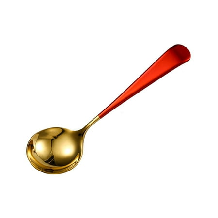 Stainless Steel Long Handle Mixing Spoon Round Head Soup Spoon Food Serving Scoop for Home Restaurant (Red)
Stainless Steel Long Handle Mixing Spoon Round Head Soup Spoon Food Serving Scoop for Home Restaurant (Red)