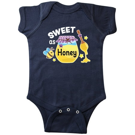 Inktastic Sweet as Honey with Honey Jar and Bee Gift Baby Girl Bodysuit