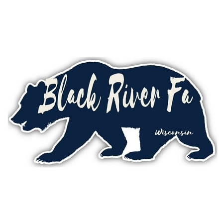 Black River Fa Wisconsin Souvenir 3x1.5-Inch Fridge Magnet Bear Design