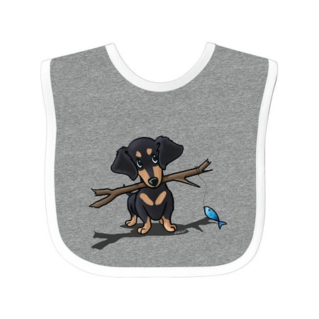 Inktastic Dachshund Fisher Gift Baby Boy or Baby Girl Bib