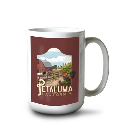 15 fl oz Ceramic Mug Petaluma California Barnyard Scene Contour Dishwasher & Microwave Safe
15 fl oz Ceramic Mug Petaluma California Barnyard Scene Contour Dishwasher & Microwave Safe