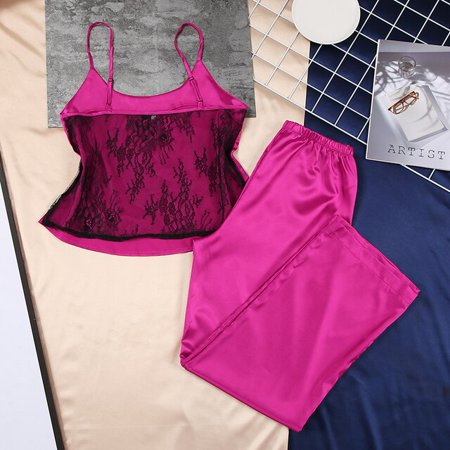 QWZNDZGR HiLoc Black Backless Home Suit For Women Pajama Lace Sexy Sleepwear Satin Spaghetti Strap Pajamas With Pants Intimate Lingerie
QWZNDZGR HiLoc Black Backless Home Suit For Women Pajama Lace Sexy Sleepwear Satin Spaghetti Strap Pajamas With Pants Intimate Lingerie