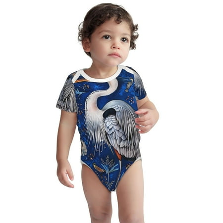 Kdxio Blue Heron Floral Garden Pattern Unisex Baby Cotton Short Sleeve Bodysuits-18 Months
Kdxio Blue Heron Floral Garden Pattern Unisex Baby Cotton Short Sleeve Bodysuits-18 Months