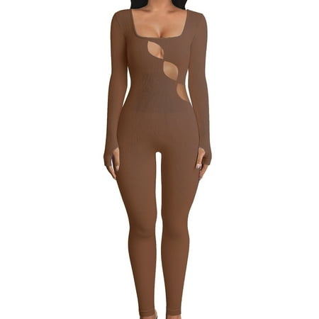 Ma&Baby Women Full Length Jumpsuit Square Neck Short/Long Sleeve Playsuit Skinny One-piece Bodysuit
Ma&Baby Women Full Length Jumpsuit Square Neck Short/Long Sleeve Playsuit Skinny One-piece Bodysuit