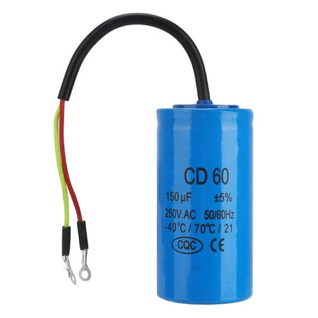 CD60 Run Capacitor with Wire Lead 250V AC 150uF 50/60Hz for Motor Air Compressor
CD60 Run Capacitor with Wire Lead 250V AC 150uF 50/60Hz for Motor Air Compressor