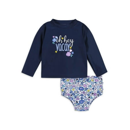 Gerber Baby & Toddler Girl Rashguard & Swim Bottoms Set with UPF 50+ 2-Piece (0/3M - 5T)
Gerber Baby & Toddler Girl Rashguard & Swim Bottoms Set with UPF 50+ 2-Piece (0/3M - 5T)