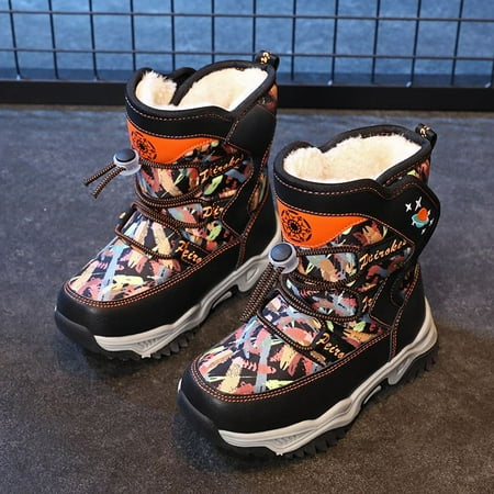 Boys Casual Lace-up Camouflage Print Snow Boots High Top Fleece Thermal Boots For Winter Outdoor
Boys Casual Lace-up Camouflage Print Snow Boots High Top Fleece Thermal Boots For Winter Outdoor