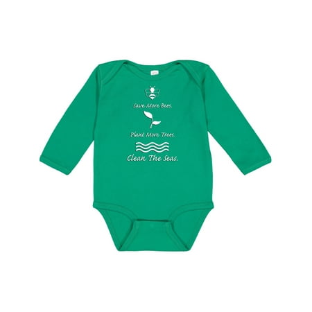 Inktastic Save More Bees Plant More Trees Clean the Seas Gift Baby Boy or Baby Girl Long Sleeve Bodysuit
Inktastic Save More Bees Plant More Trees Clean the Seas Gift Baby Boy or Baby Girl Long Sleeve Bodysuit