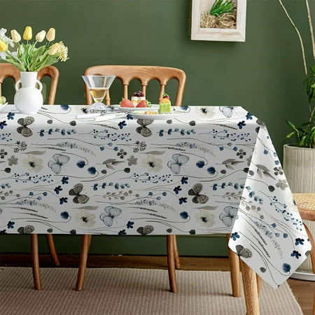Floral Tablecloth 60 x 84 Inch Rectangle Blue Flowers Tablecloths Spring Summer Plants and Leaves Table Cloth Indoor Outdoor Seasonal Table Cover for Easter Home Kitchen Dining Parties Banquet Decor
Floral Tablecloth 60 x 84 Inch Rectangle Blue Flowers Tablecloths Spring Summer Plants and Leaves Table Cloth Indoor Outdoor Seasonal Table Cover for Easter Home Kitchen Dining Parties Banquet Decor