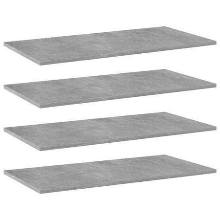 WONISOLI Bookshelf Boards 4 pcs Concrete Gray 31.5 x15.7 x0.6 Chipboard