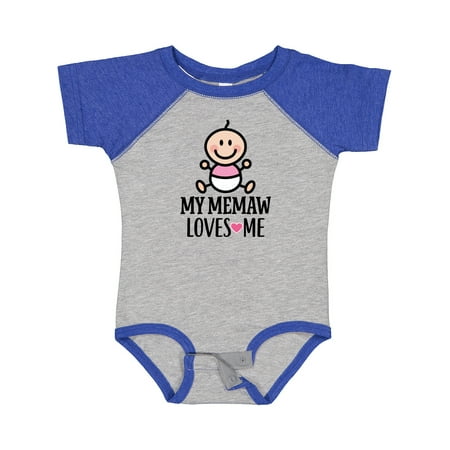 Inktastic My Memaw Loves Me Baby Girl Gift Baby Girl Bodysuit