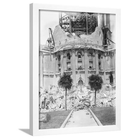 Ruined Facade of San Francisco City Hall Framed Print Wall Art