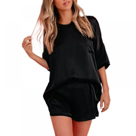 PRAETER Solid Color Chiffon Shirt Short-sleeved Straight Shorts Pajamas Casual Home Style
PRAETER Solid Color Chiffon Shirt Short-sleeved Straight Shorts Pajamas Casual Home Style