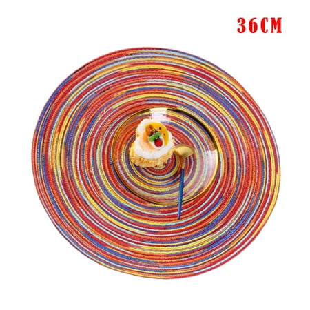 HXAZGSJA Placemats for Dining Table Set of 4 Braided Round Heat-Resistant Cotton Table Mats for Indoor or Outdoor Use(Red Satin Dye 36cm)
HXAZGSJA Placemats for Dining Table Set of 4 Braided Round Heat-Resistant Cotton Table Mats for Indoor or Outdoor Use(Red Satin Dye 36cm)
