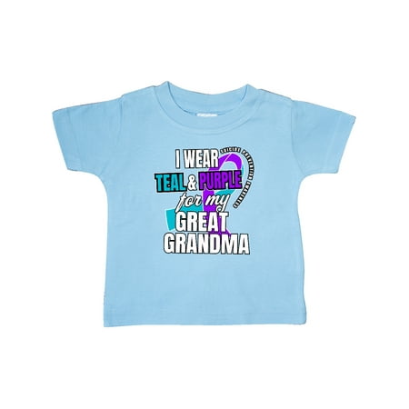 Inktastic Suicide Prevention I Wear Teal and Purple For My Great Grandma Gift Baby Boy or Baby Girl T-Shirt
Inktastic Suicide Prevention I Wear Teal and Purple For My Great Grandma Gift Baby Boy or Baby Girl T-Shirt