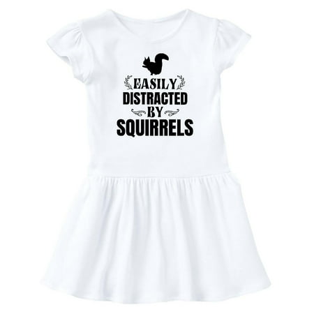 Inktastic Easily Distracted by Squirrels Gift Baby Girl Dress