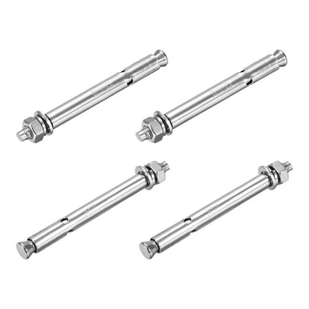 Uxcell M6x80mm Hex Expansion Bolt 304 Stainless Steel 4 Pack