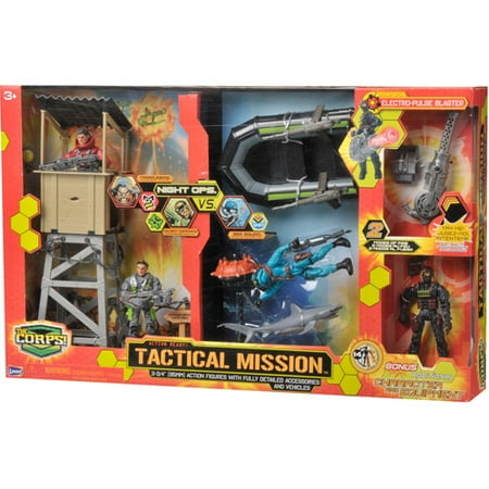 The Corps Tactical Mission Action Figure Play Set with Boat