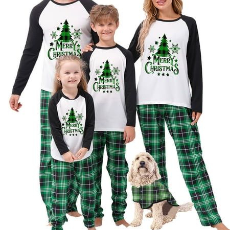 Family Matching Pajamas Set Christmas Tree Letter Print Tops+ Plaid Pants 2Pcs Sleepwear PJS Nightwear
Family Matching Pajamas Set Christmas Tree Letter Print Tops+ Plaid Pants 2Pcs Sleepwear PJS Nightwear