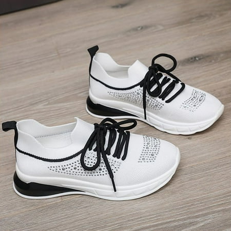 Women s Mesh Walking Shoes Rhinestone Glitter Lace Up Sneakers Summer Supply Breathable
Women s Mesh Walking Shoes Rhinestone Glitter Lace Up Sneakers Summer Supply Breathable