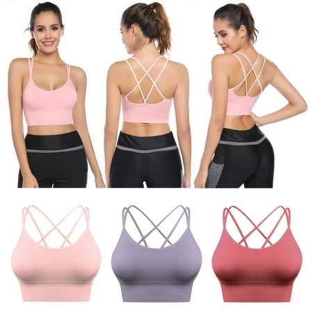 Padded Comfortable Workout Bras Purple & Pink & Red Cross Back Sports Bras with Low Impact for Women Strappy Yoga Bra for Indoor Outdoor Running Fitness XL Size 3 Pack
Padded Comfortable Workout Bras Purple & Pink & Red Cross Back Sports Bras with Low Impact for Women Strappy Yoga Bra for Indoor Outdoor Running Fitness XL Size 3 Pack